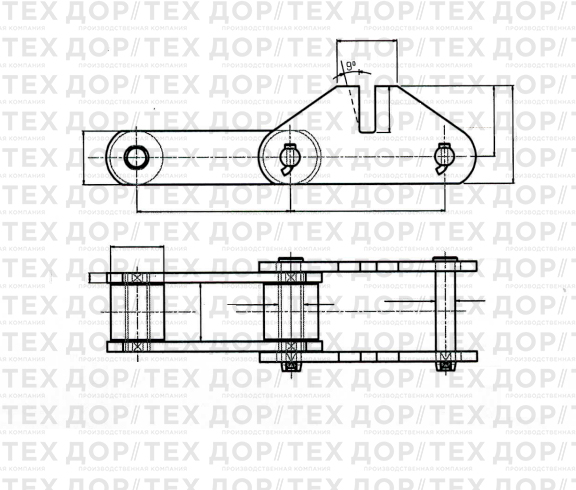 Цепь драги АБЗ ASTEC
